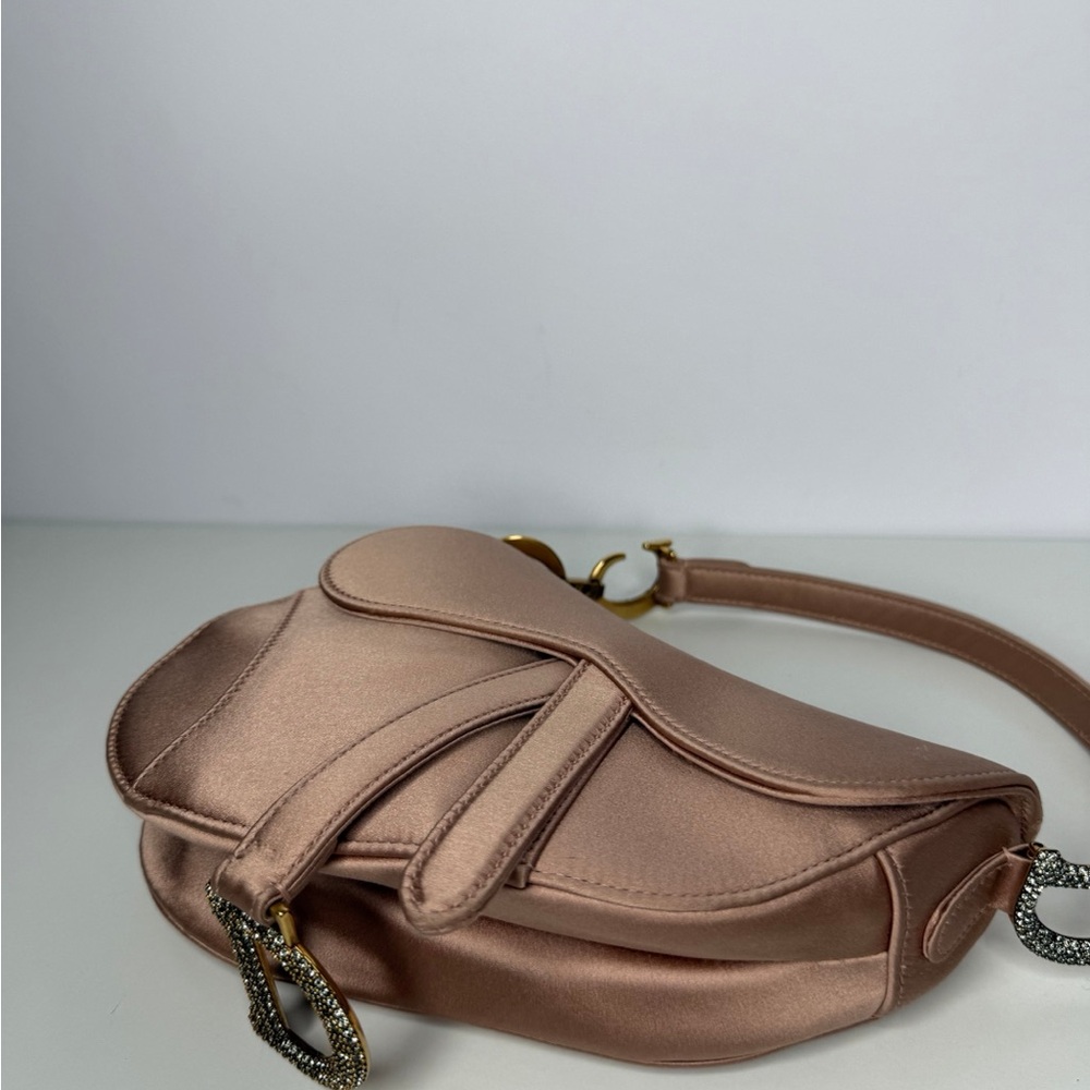 Christian Dior Satin Crystal Mini Saddle Bag
Powder Beige - Picture 6 of 14